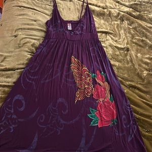 Aurora Factory purple y2k dress with bedazzles